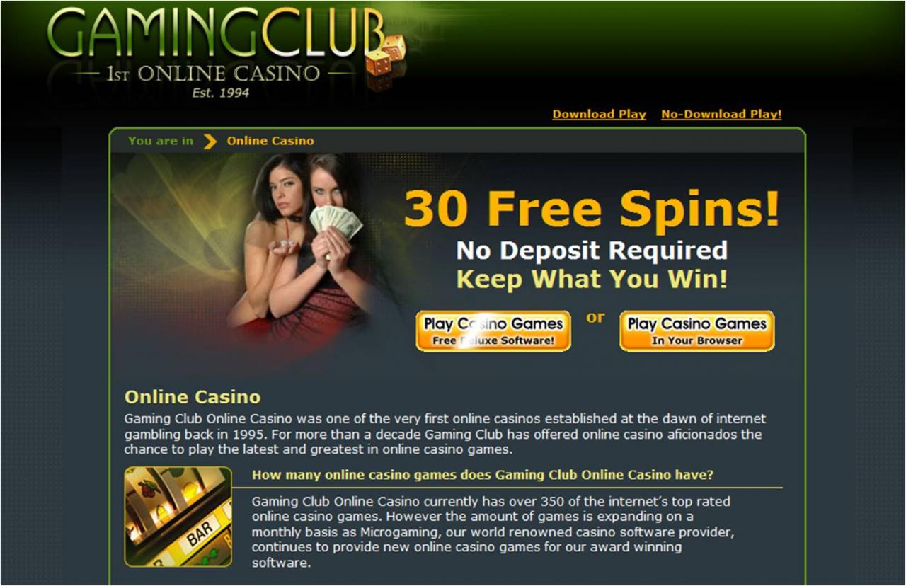 Online casino free spins no deposit required